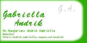 gabriella andrik business card